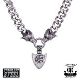 Panssariketju 14 mm Northern Viking Jewelry Sudenpäillä + Vegvisir Spear. Kuva 1.