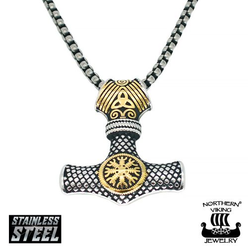 Thorin Vasara Helm Of Awe Kaulakoru Kulta Northern Viking Jewelry®