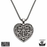 Sydänriipus Ristillä Kelttisolmu Kaulakoru Northern Viking Jewelry®.
