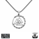 Ouroboros Valknut Kaulakoru Kirurginteräs Northern Viking Jewelry®.
