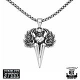 Crowned Raven Skull Kaulakoru Kirurginteräs Northern Viking Jewelry®.
