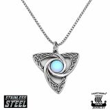 Celtic Trinity Opalite Kaulakoru Kirurginteräs Northern Viking Jewelry®.