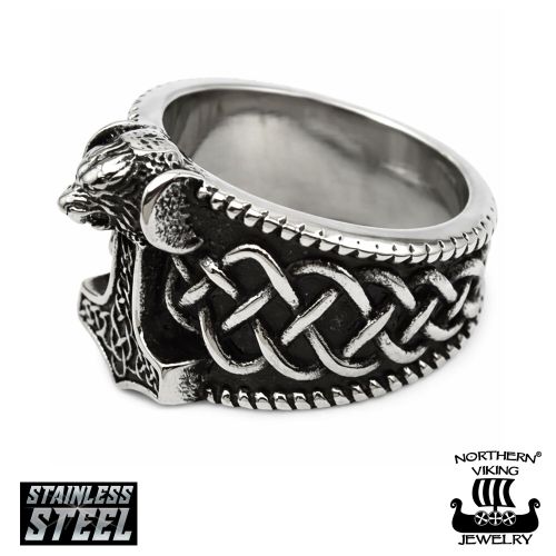 Sormus Northern Viking Jewelry Teräs Thorin Vasara Celtic Knot kuva 2.
