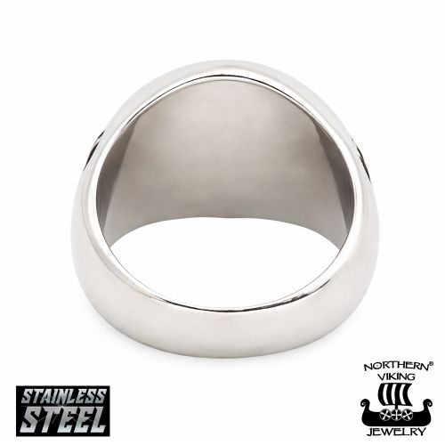 Sormus Northern Viking Jewelry Teräs Riimu Valknut Kulta kuva 3.