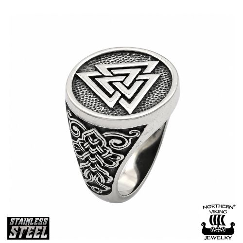 Northern Viking Jewelry® Valknut Viikinkisormus.