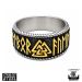 Northern Viking Jewelry® Steel Valknut Kulta Viikinkisormus.