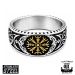 Northern Viking Jewelry® Helm of Awe Raven Ring Kulta.