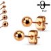 Pienet Korvakorut 3 mm ja 4 mm Rosegold.