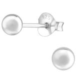 Pienet Korvakorut Hopea 3 mm Silver Ball.