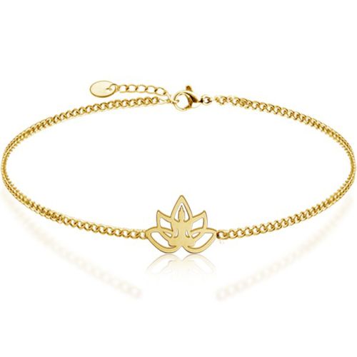 Rannekoru Naiselle Teräs Lotuskukka Kulta.