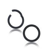 Septum Matte Black Rengas Hinged Segment Ring 1,2 mm