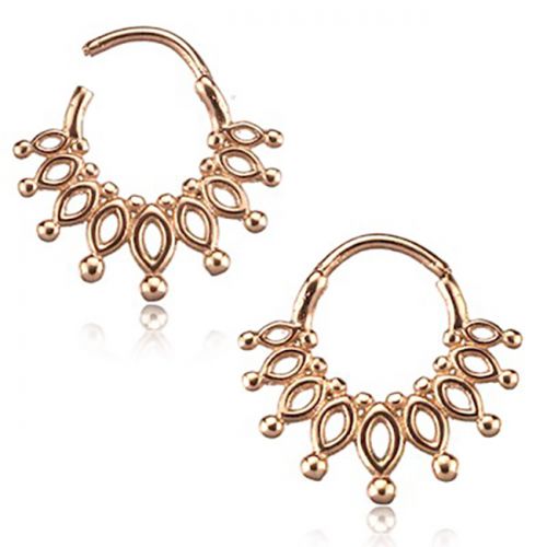 Septum Rengas Saranalla Rosegold Dangling Ball 1,2 mm