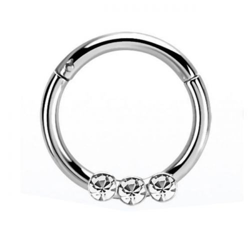 Septum Rengas 316L Teräs Kivellä Hinged Ring 1,2 mm