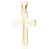 Rippiristi Hopea Diamond Cut Gold Plated Cross.