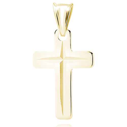 Rippiristi Hopea Diamond Cut Gold Plated Cross.