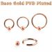 Rengas BCR 1,6 mm Rosegold Frosted Ball 