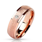 Kihlasormus Teräs "Single CZ Classic Rose Gold"