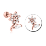 Rustokoru "Rose Gold Jeweled Flower"