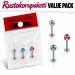 Rustokorupaketti 3 kpl Multi Jewel Ball 4 mm.