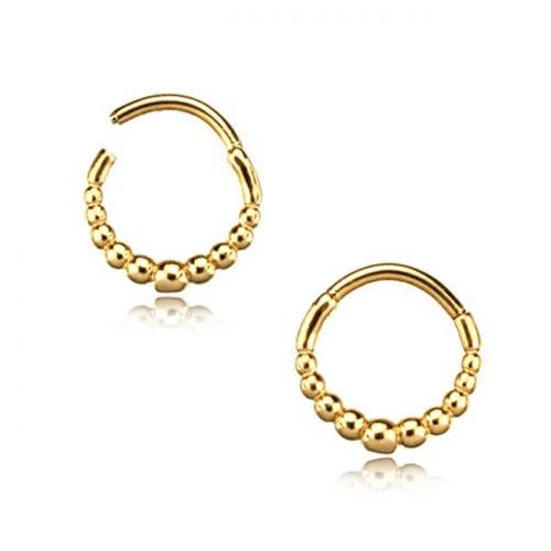 Septum Rengas Saranalla Gold Balls 1,2 mm.