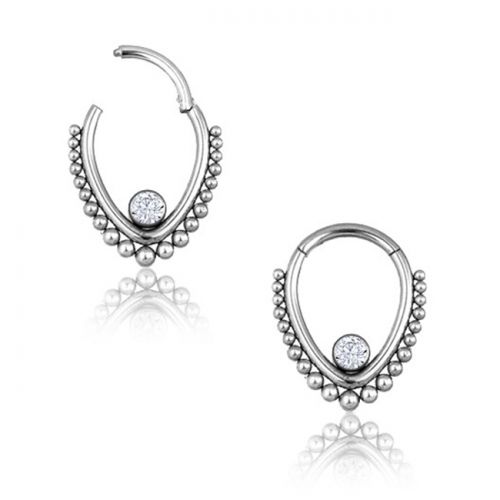 Septum Rengas Saranalla Oval Crystal 1,2 mm. Väri: Kirkas.