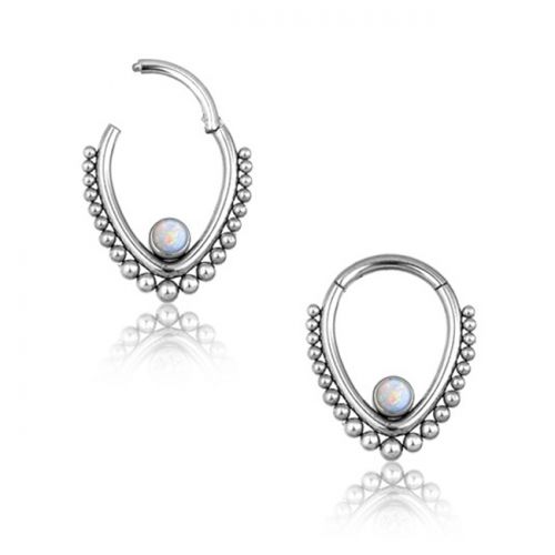 Septum Rengas Saranalla Oval Crystal 1,2 mm. Väri: Kristalli.