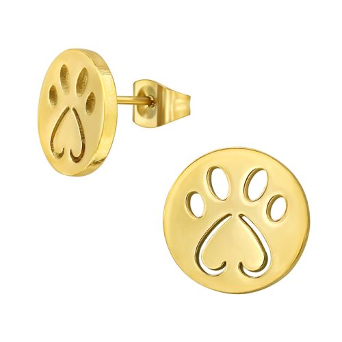Tassu Korvakorut Teräs Kulta Paw Print.