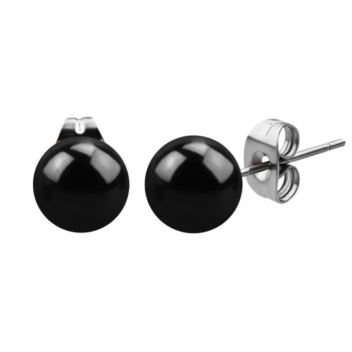 Nappikorvakorut "Blacksteel Polished Ball", Useita eri kokoja