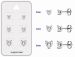 Teräs Korvakorut Clear Prong Set Heart Cubic Zirconia Korvakorupaketti 3 Paria.