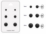 Teräs Korvakorut Frosted Blacksteel Korvakorupaketti 3 Paria.