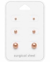 Teräs Korvakorut Frosted Rosegold Korvakorupaketti 3 Paria.