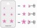 Teräs Korvakorut Pink Prong Set Star Cubic Zirconia Korvakorupaketti 3 Paria.
