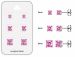Teräs Korvakorut Pink Square Prong Set Cubic Zirconia Korvakorupaketti 3 Paria