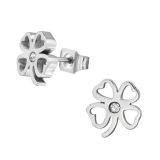 Teräskorvakorut "Lucky Clover"