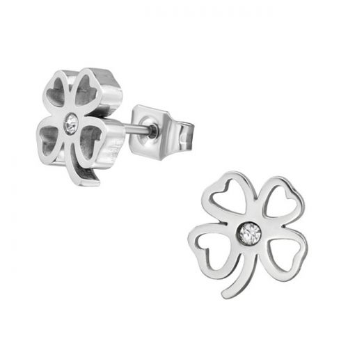 Teräskorvakorut "Lucky Clover"