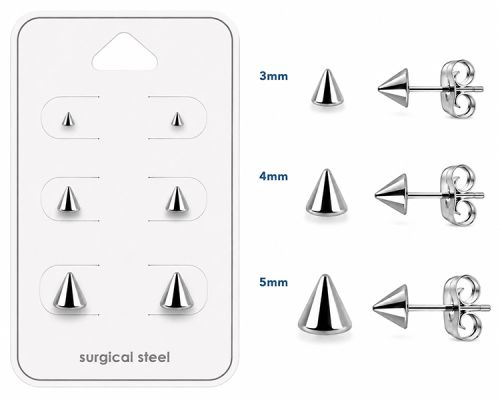 Teräs Korvakorut Spike Steel Korvakorupaketti 3 Paria.