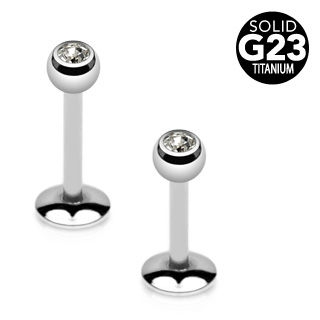 Huulikoru Titaani 1,6 mm "4mm Gem Balls"