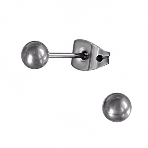 Titaani Korvakorut "Titanium 4 mm Ball"  