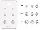 Titaani Korvakorut Bezel Set Cubic Zirconia Korvakorupaketti 3 Paria.