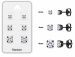Titaani Korvakorut Blacksteel Prong Set Cubic Zirconia Korvakorupaketti 3 Paria.