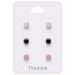 Titaani Korvakorut Cubic Zirconia 4 mm Korvakorupaketti 3 Paria,