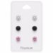 Titaani Korvakorut Cubic Zirconia 6 mm Korvakorupaketti 3 Paria.