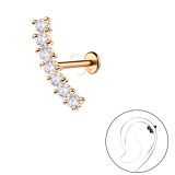 Titaani Rustokoru Long Cubic Zirconia Rosegold.