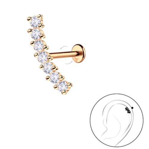 Titaani Rustokoru Long Cubic Zirconia Rosegold.