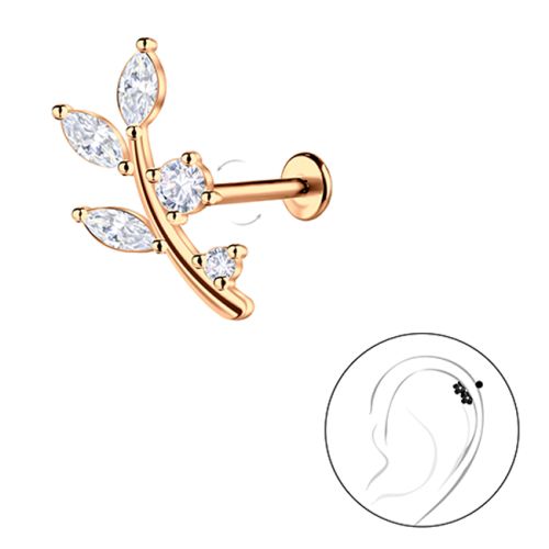 Titaani Rustokoru Silver Leaf Rosegold.