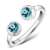 Varvassormus Hopea Säädettävä Aqua Double Cubic Zirconia.