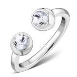 Varvassormus Hopea Säädettävä Clear Double Cubic Zirconia.