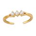 Varvassormus Hopea Säädettävä Gold Sparkling Cubic Zirconia.