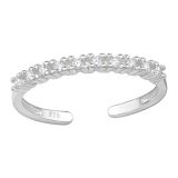 Varvassormus Hopea Säädettävä Sterling Silver Cubic Zirconia.