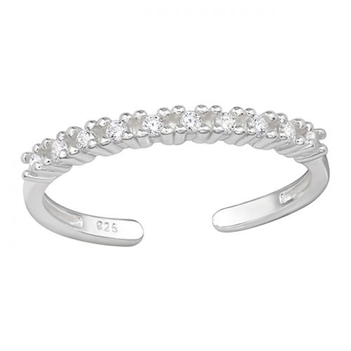 Varvassormus Hopea Säädettävä Sterling Silver Cubic Zirconia.